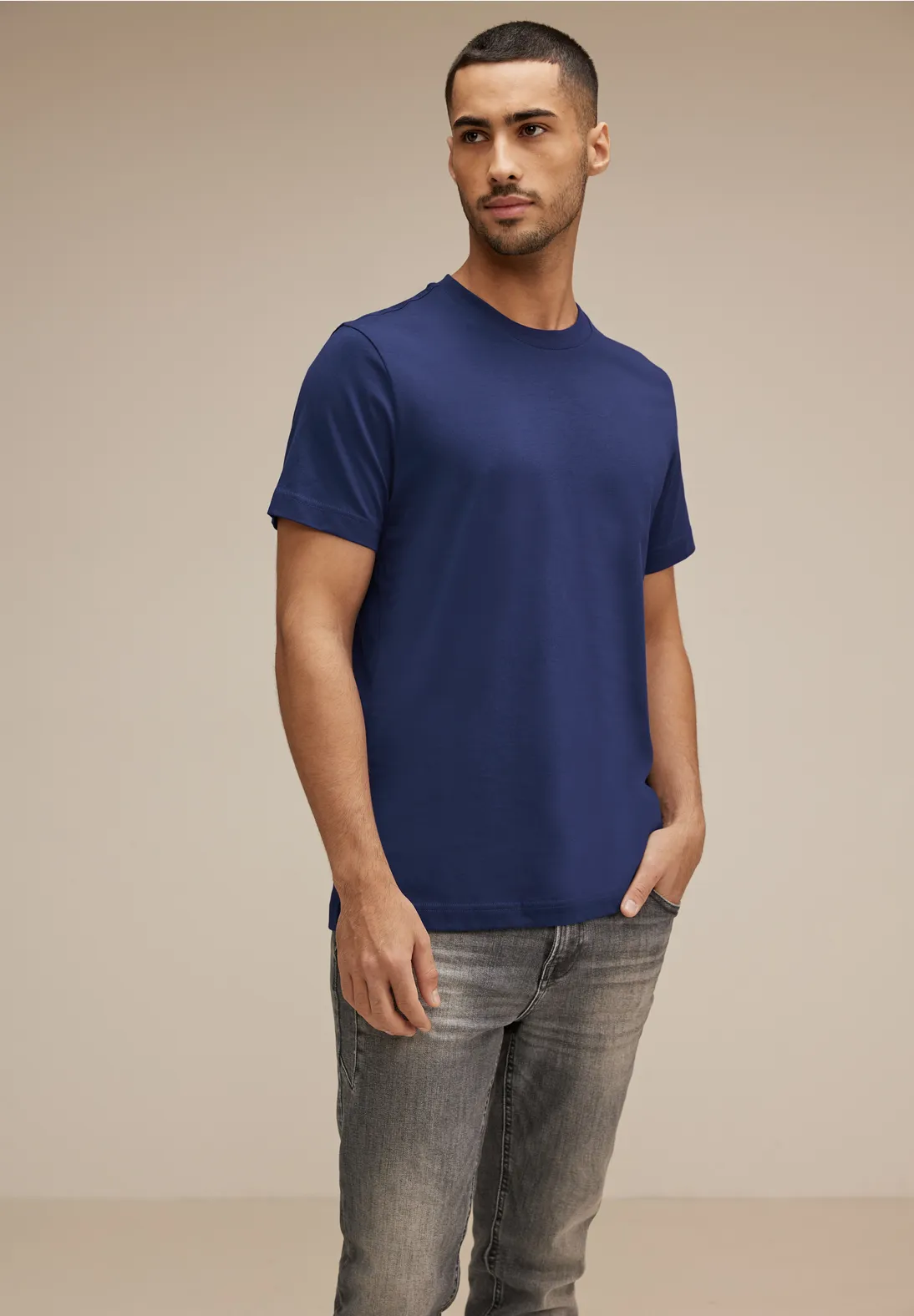 Street One Basic T-Shirt in Unifarbe Top Angebot