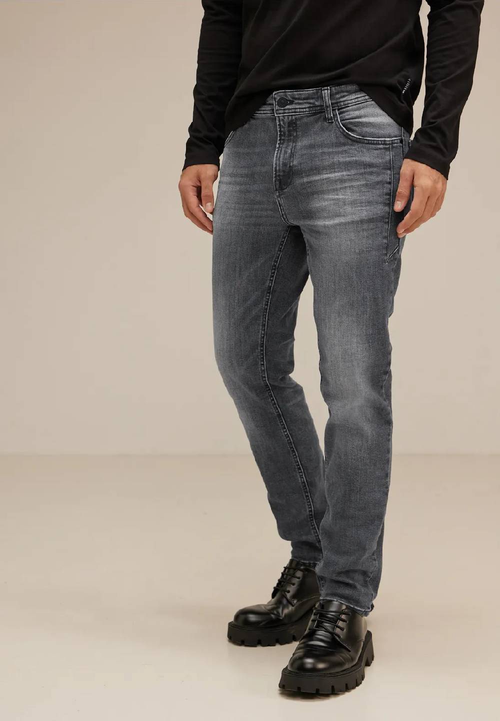 Street One Graue Regular Fit Jeans - Style PLAYER Blitzangebot
