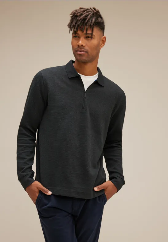 Street One Struktur Zipper Sweatshirt Große Rabatte