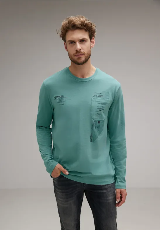 Street One Langarmshirt mit Brustprint Letzter Tag