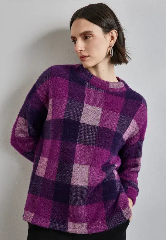 Street One Kariertes Turtleneck Shirt Fabrikverkauf