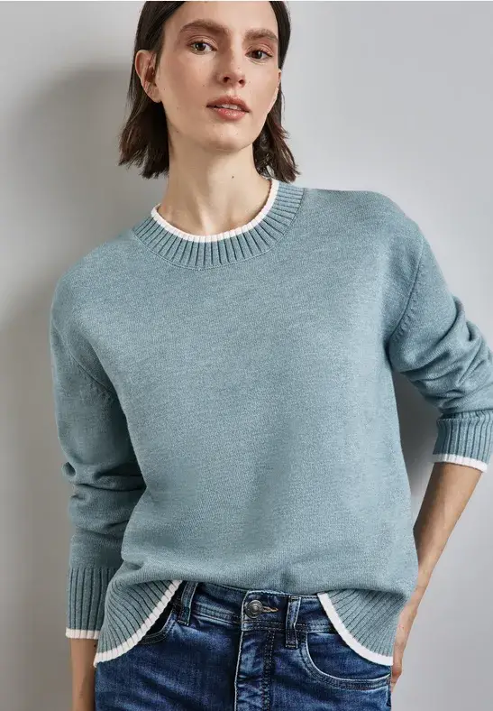 Street One Pullover mit Tipping Großer Ausverkauf