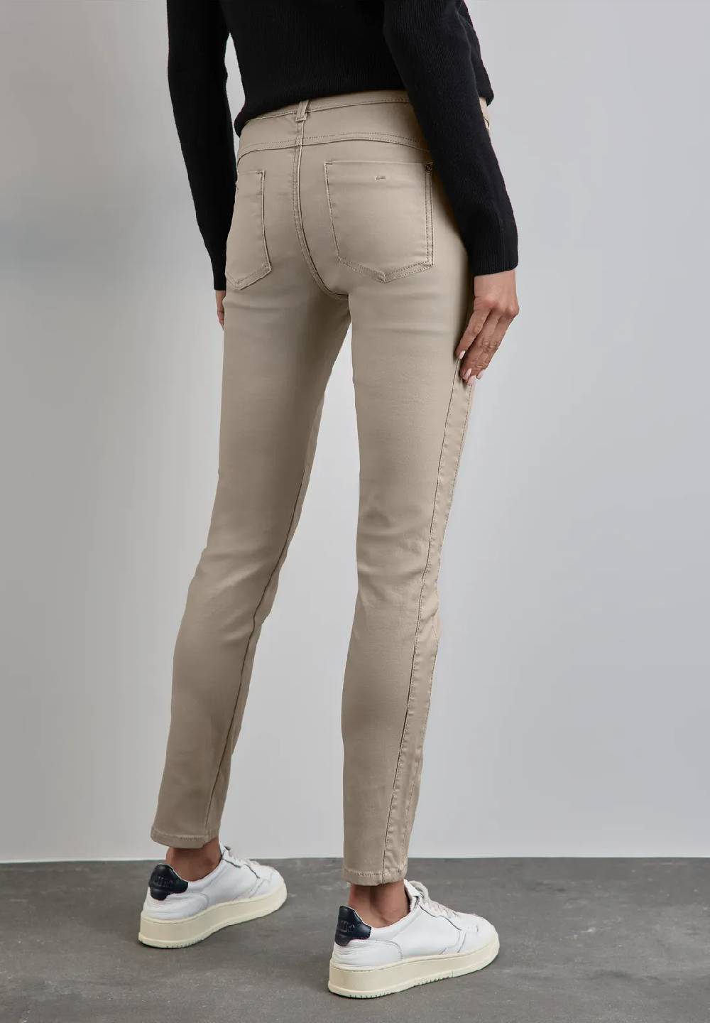 Street One Beschichtete Slim Fit Hose - Style YORK Flash Sale
