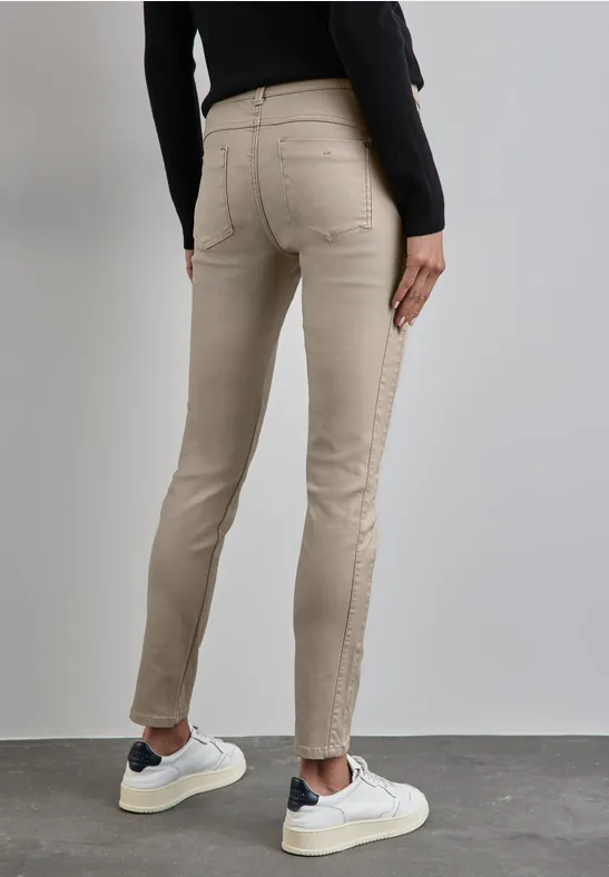 Street One Beschichtete Slim Fit Hose - Style YORK Flash Sale