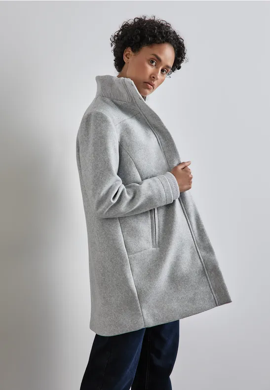 Street One Mantel mit Strickdetails Saisonschlussverkauf