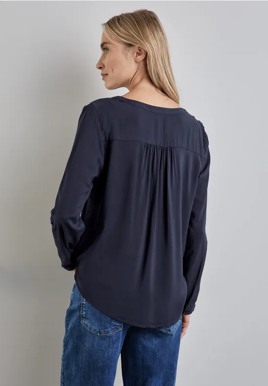 Street One Basic Bluse in Unifarbe Zeitlich begrenztes Angebot