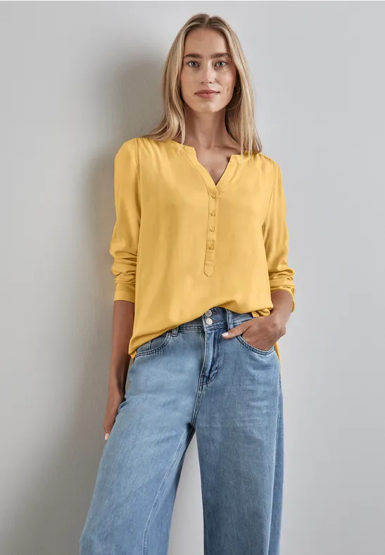 Street One Basic Bluse in Unifarbe Exklusive Angebote