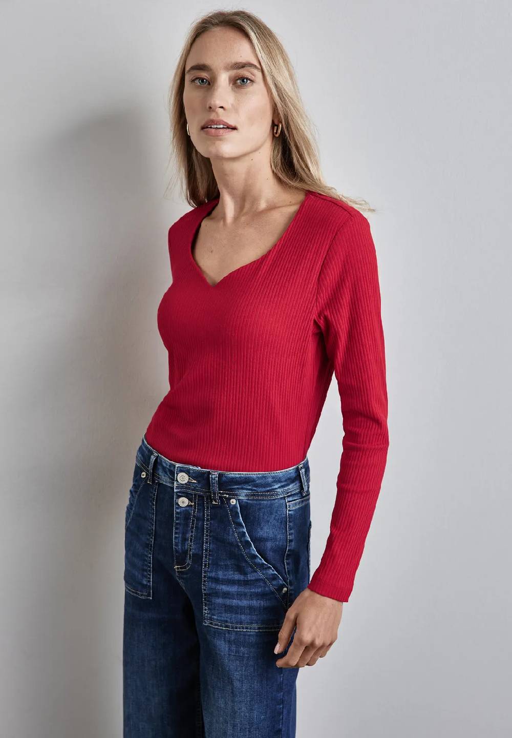 Street One Shirt mit Herzausschnitt Blitzangebot