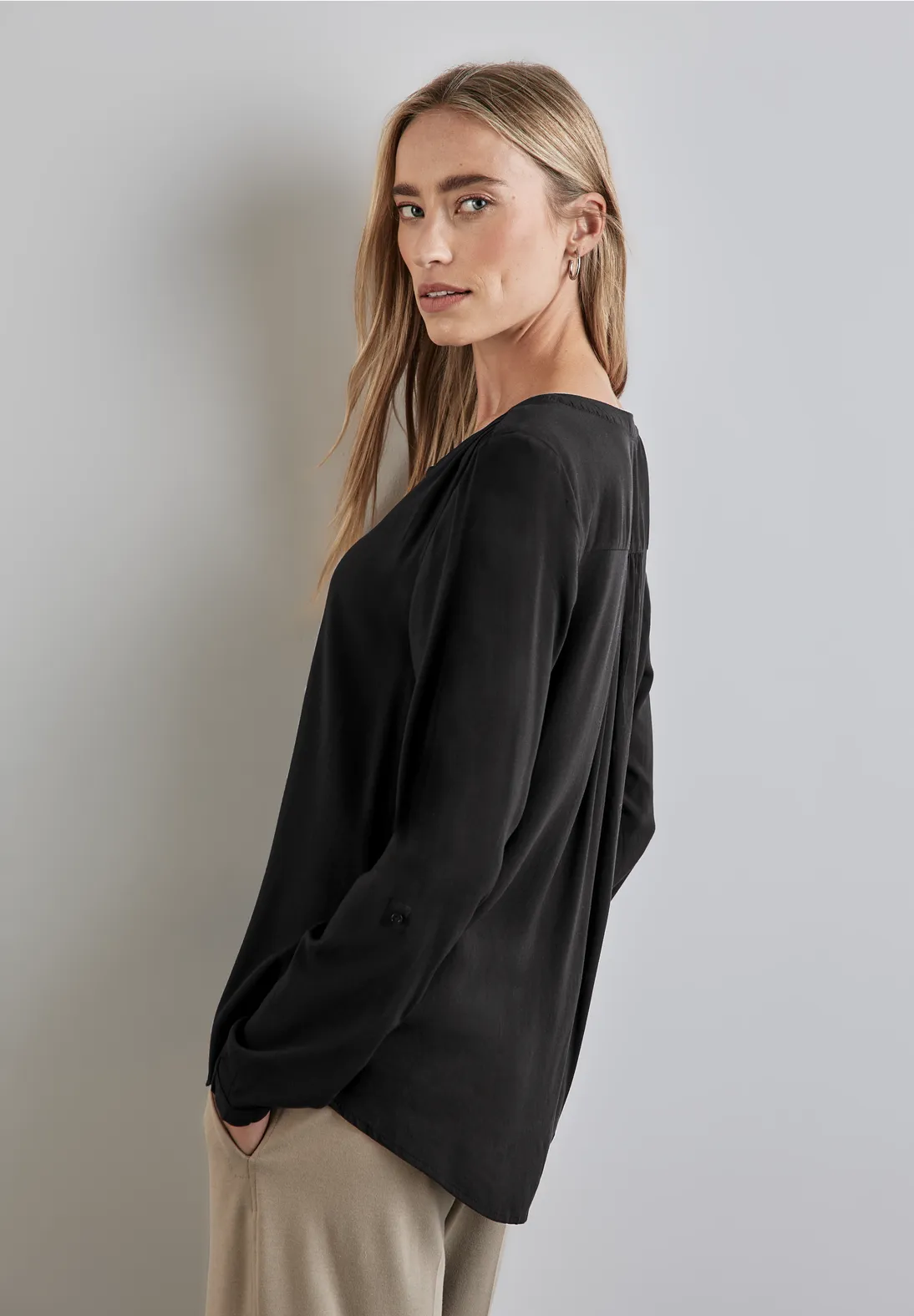 Street One Basic Bluse in Unifarbe VIP-Rabatte
