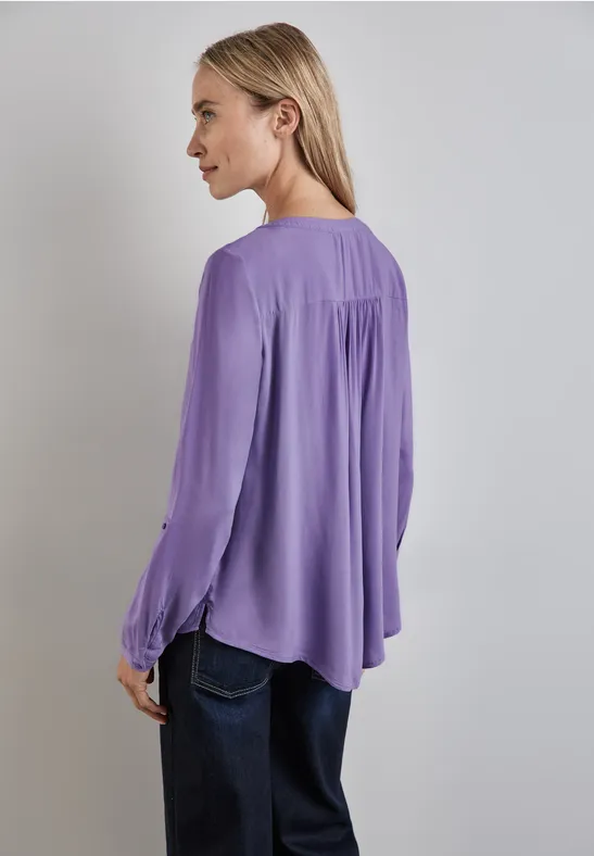 Street One Basic Bluse in Unifarbe Tiefpreis