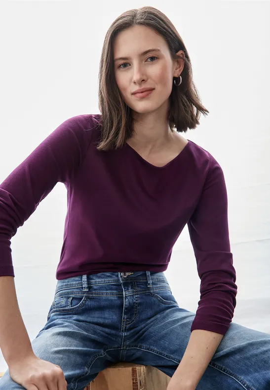 Street One Basic Langarmshirt - Style LANEA Kostenlose Rückgabe
