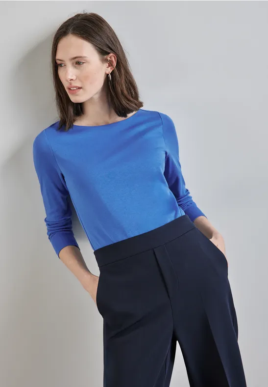 Street One Basic Langarmshirt - Style LANEA Sonderangebot der Fabrik