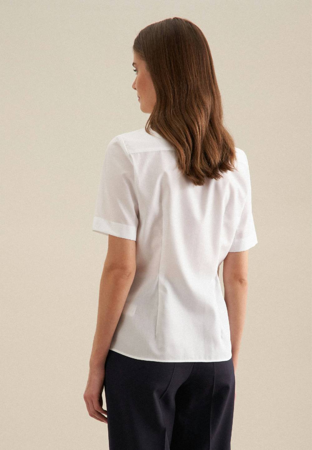 Studio Seidensticker Bügelfreie Kurzarm Fil a fil Hemdbluse Bis zu 50% Rabatt