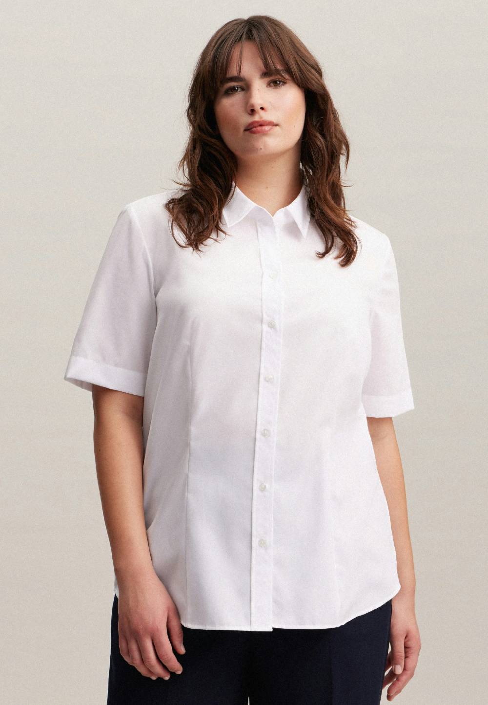 Studio Seidensticker Bügelfreie Kurzarm Fil a fil Hemdbluse Bis zu 50% Rabatt