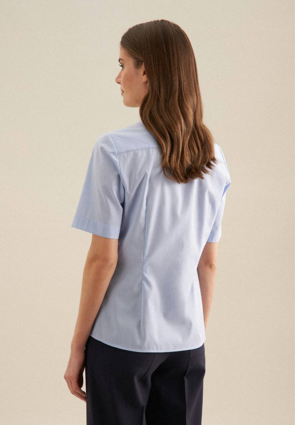 Studio Seidensticker Bügelfreie Kurzarm Fil a fil Hemdbluse Bis zu 60% Rabatt