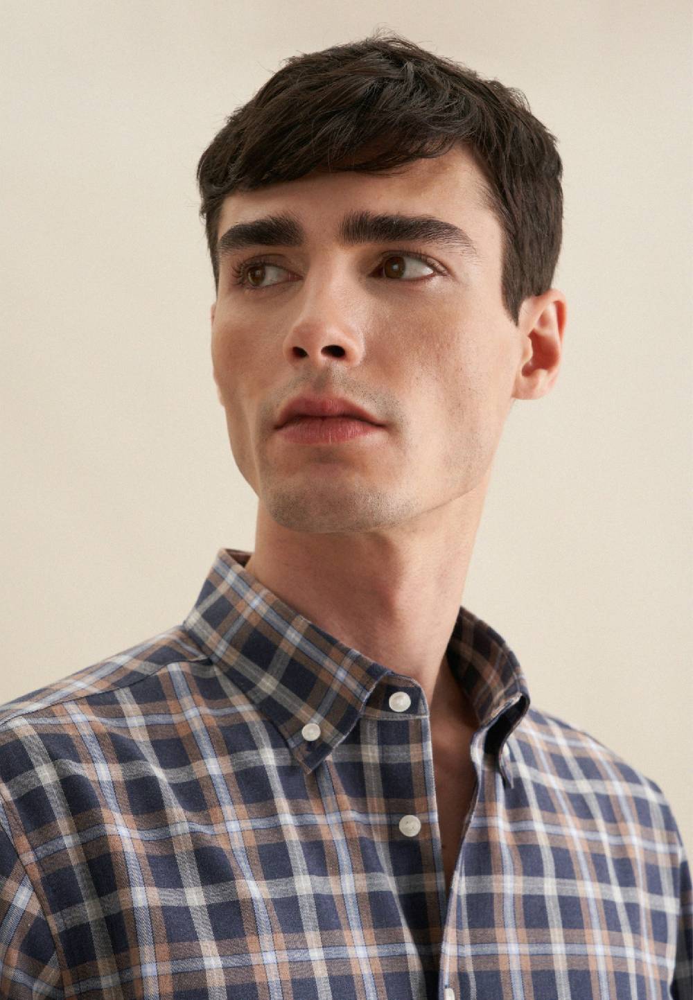 Studio Seidensticker Fil a fil Flanellhemd in Regular mit Button-Down-Kragen Rabatte dieses Monats