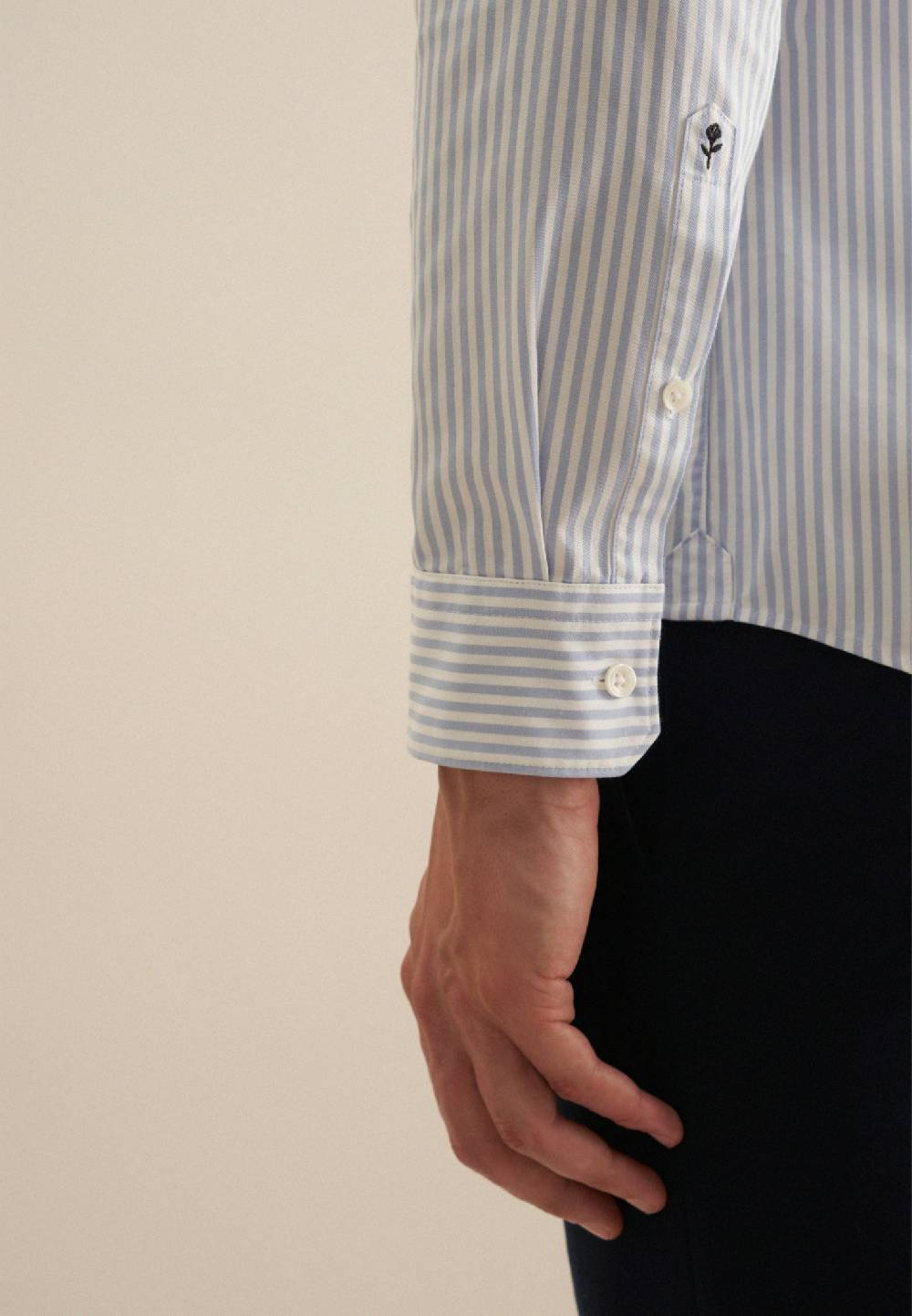 Studio Seidensticker Twill Casual Hemd in Slim mit Button-Down-Kragen Verkauf