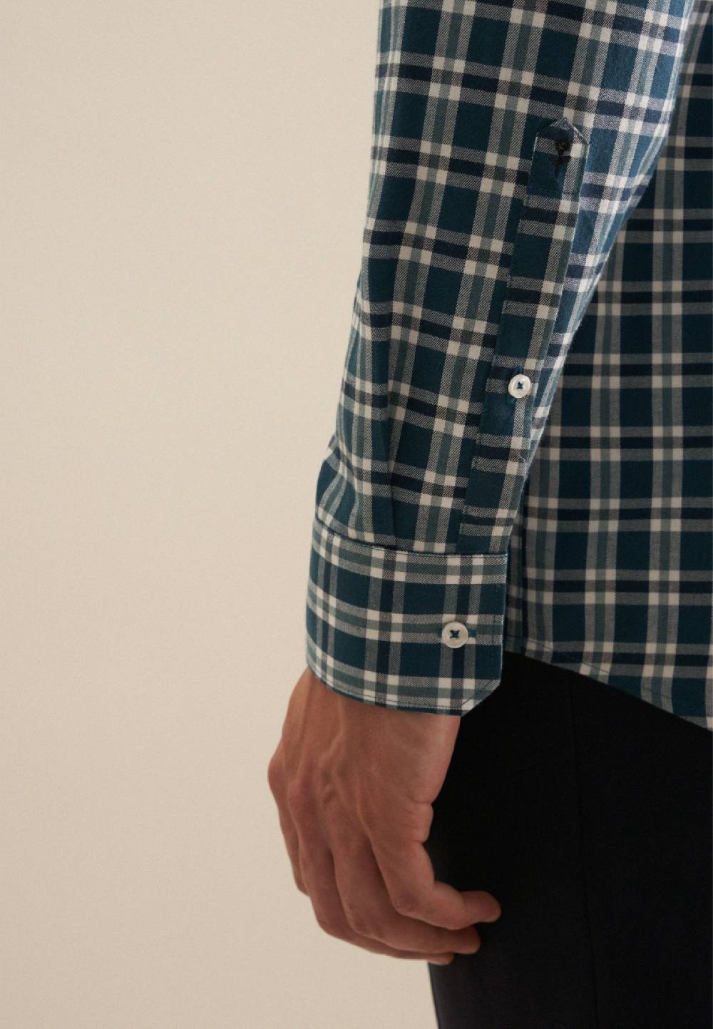 Studio Seidensticker Flanell Flanellhemd in Regular mit Button-Down-Kragen im Angebot