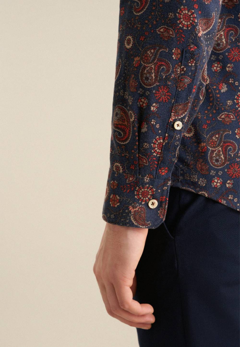 Studio Seidensticker Flanell Casual Hemd in Slim mit Kentkragen Günstiger Verkauf