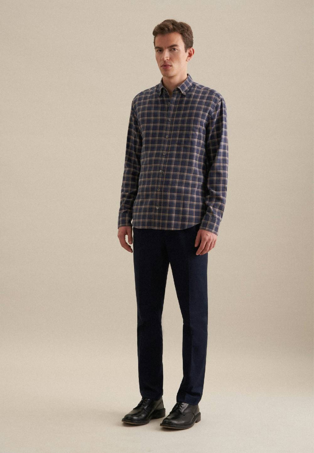 Studio Seidensticker Flanell Casual Hemd in Regular mit Button-Down-Kragen Weihnachtsangebot