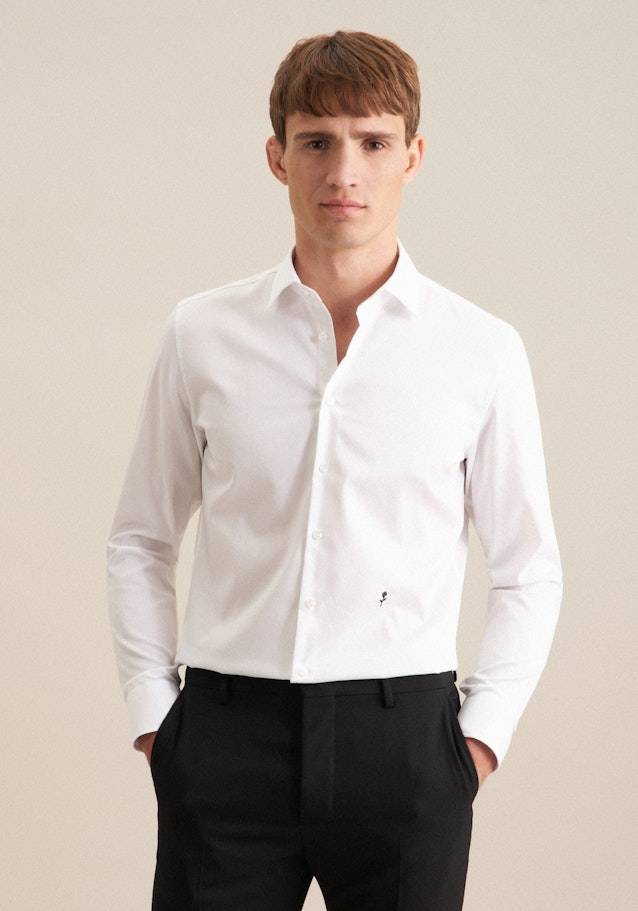 Studio Seidensticker Bügelfreies Twill Business Hemd in Slim mit Kentkragen Blitzangebot