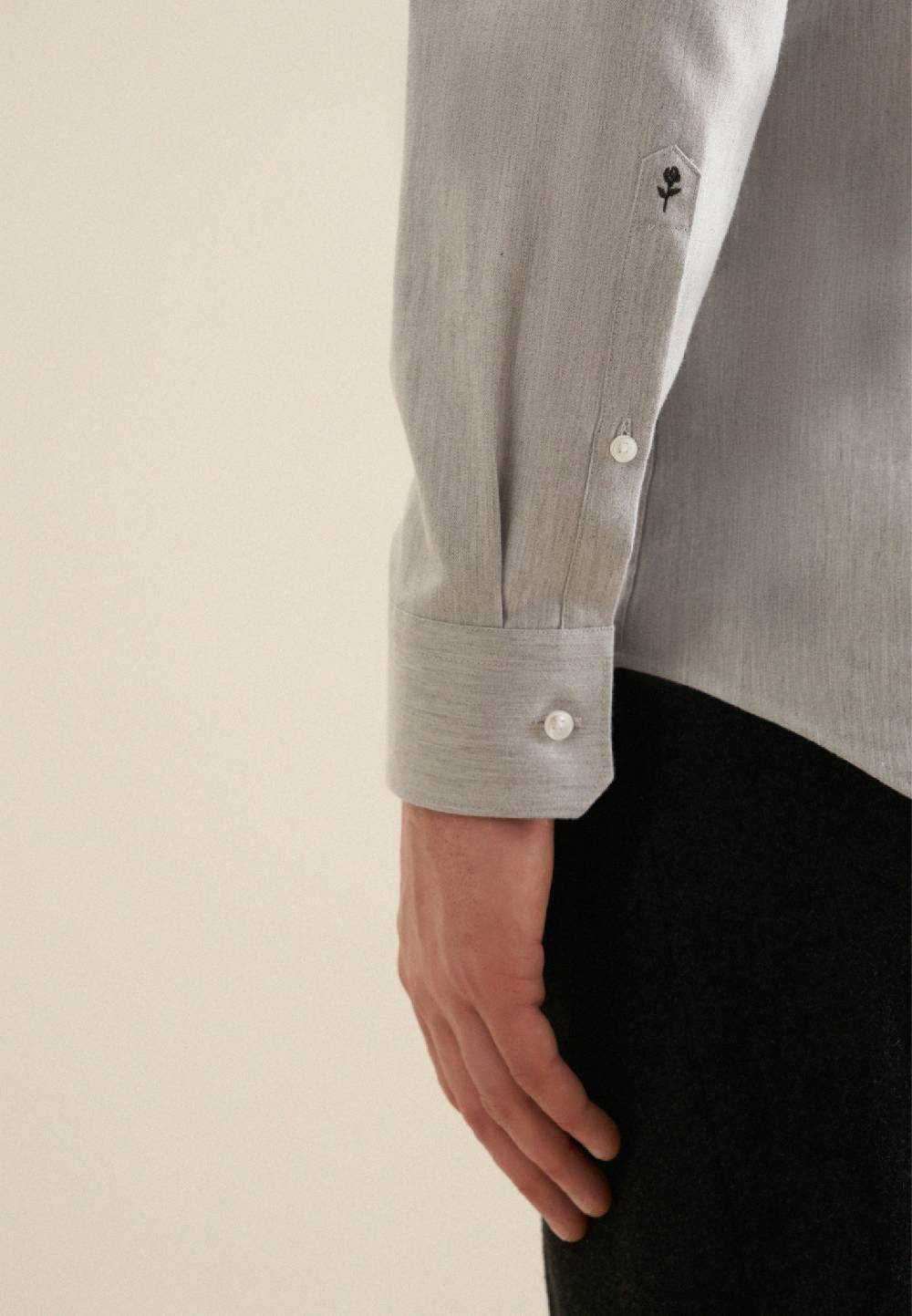 Studio Seidensticker Flanell Flanellhemd in Slim mit Kentkragen Im Verkauf