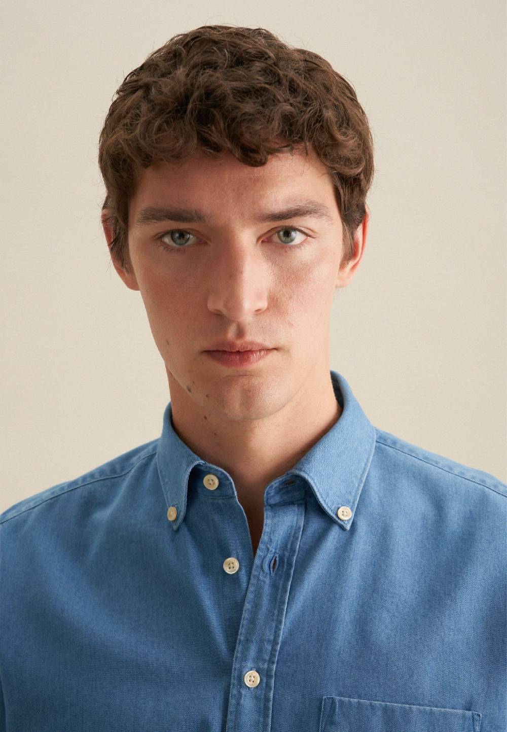 Studio Seidensticker Denim Casual Hemd in Slim mit Button-Down-Kragen Versandkostenfrei