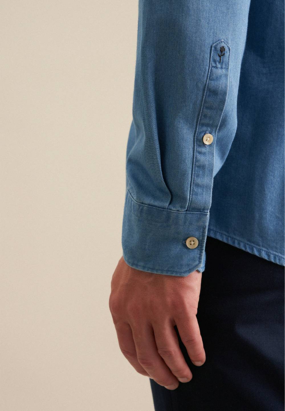 Studio Seidensticker Denim Casual Hemd in Slim mit Button-Down-Kragen Versandkostenfrei