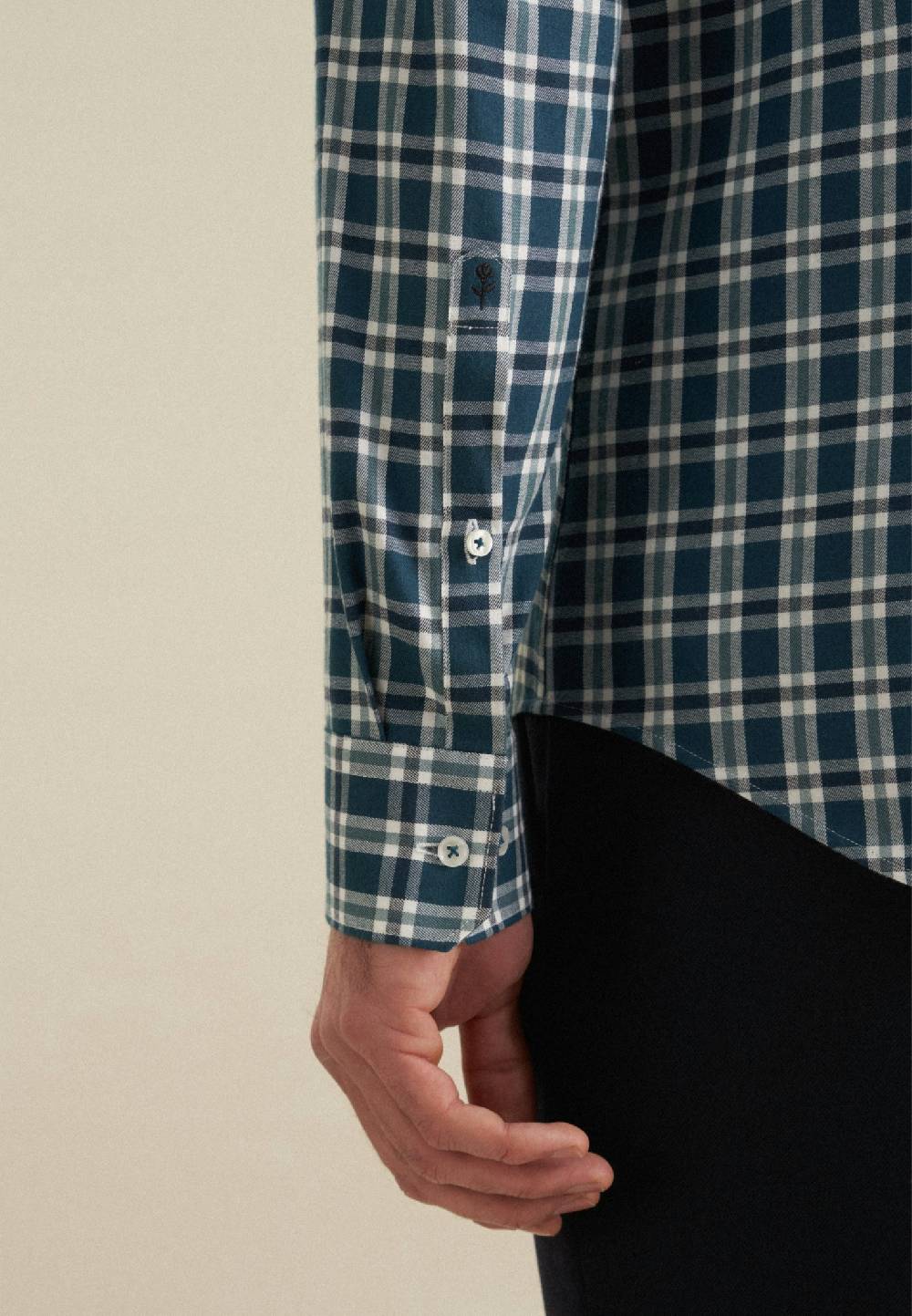 Studio Seidensticker Flanell Flanellhemd in Slim mit Button-Down-Kragen Heißer Verkauf