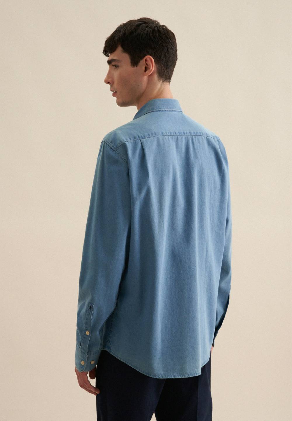 Studio Seidensticker Denim Casual Hemd in Regular mit Button-Down-Kragen Letzter Tag