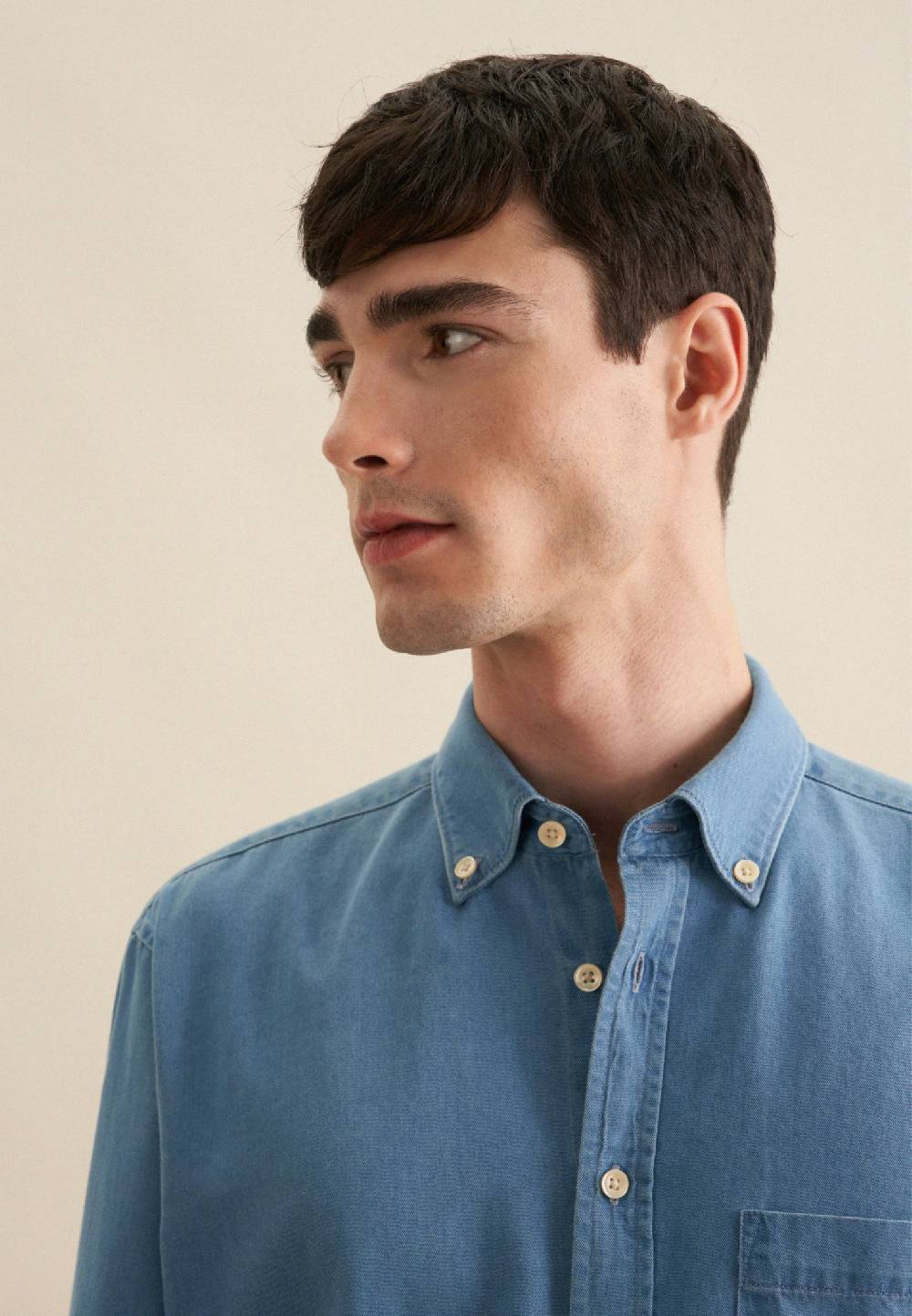 Studio Seidensticker Denim Casual Hemd in Regular mit Button-Down-Kragen Letzter Tag