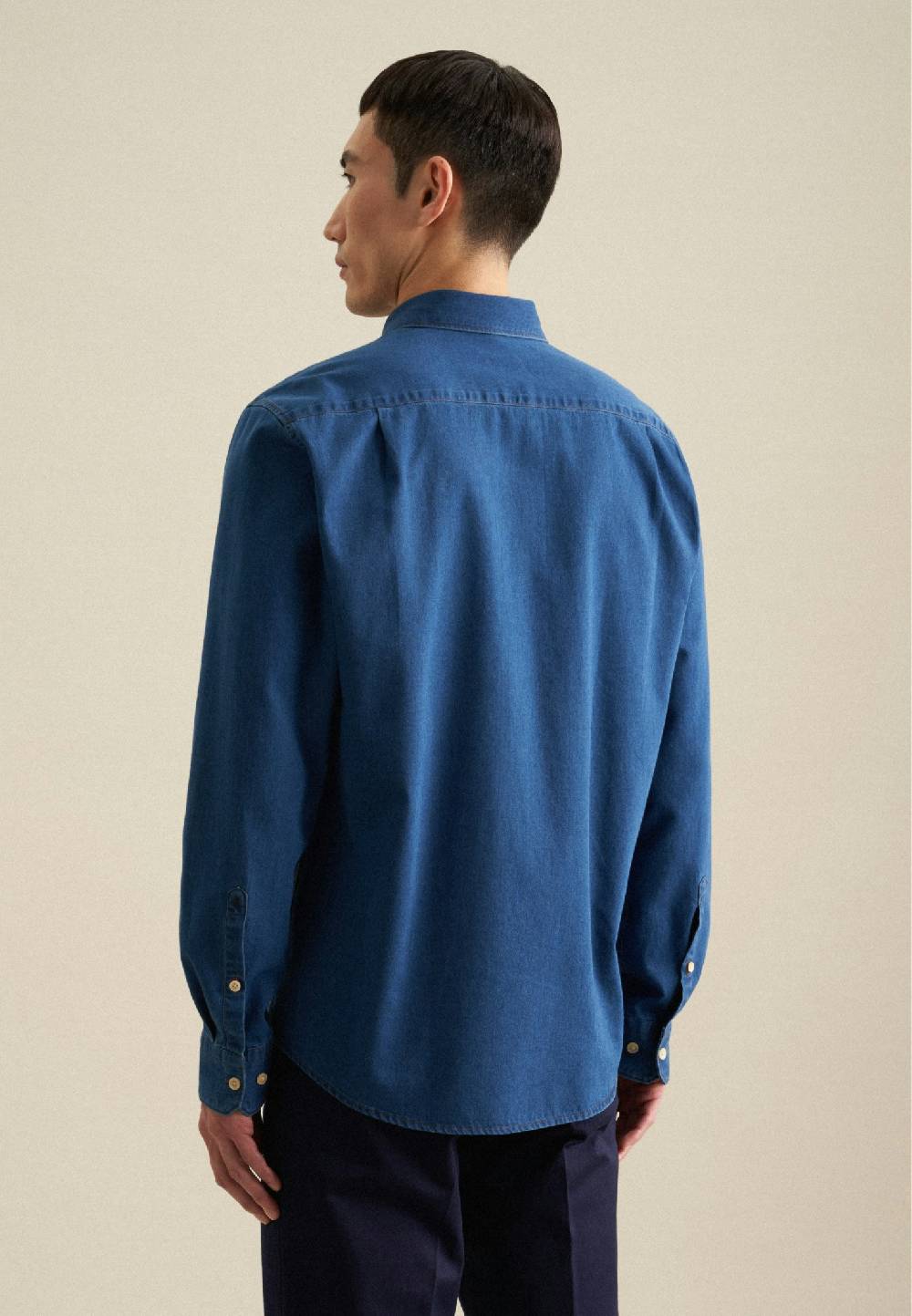 Studio Seidensticker Denim Casual Hemd in Regular mit Button-Down-Kragen zollfrei