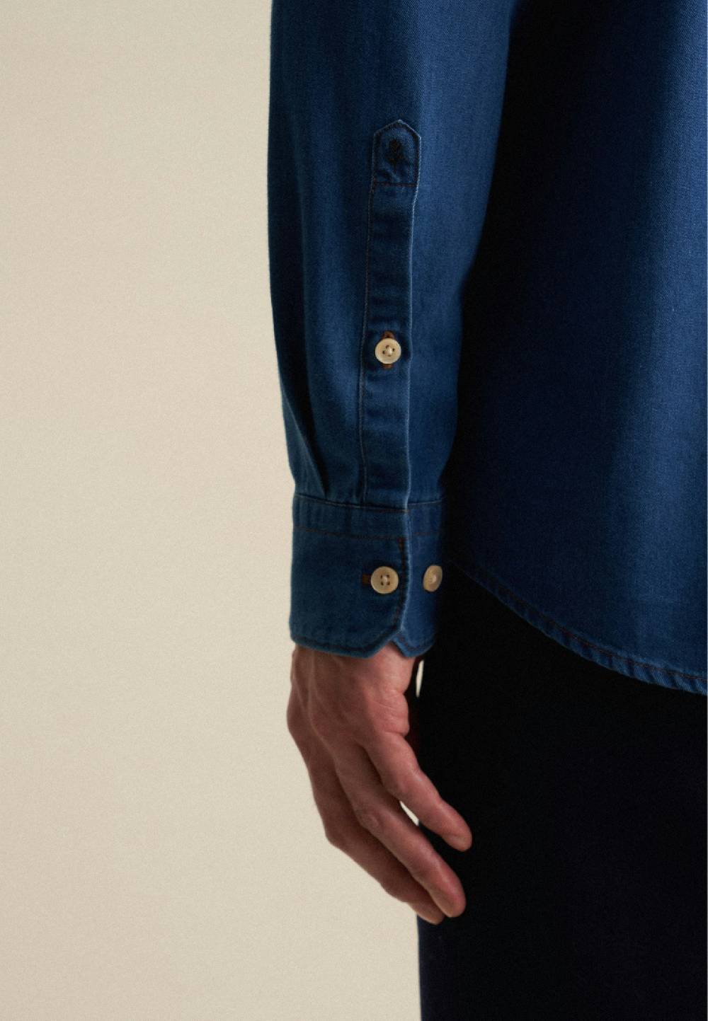 Studio Seidensticker Denim Casual Hemd in Regular mit Button-Down-Kragen zollfrei