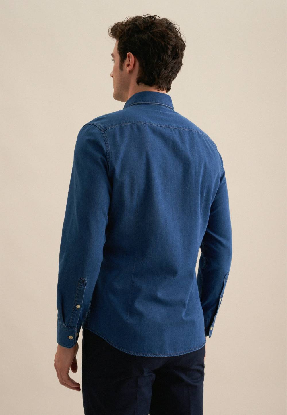 Studio Seidensticker Denim Casual Hemd in Slim mit Button-Down-Kragen Kostenloser Versand