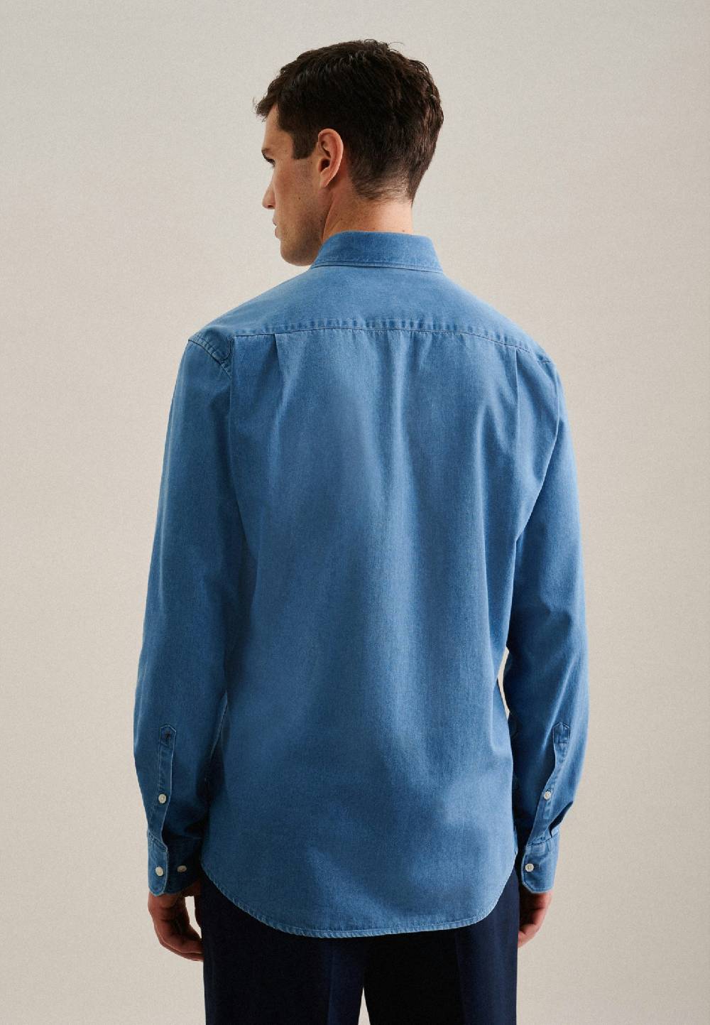 Studio Seidensticker Denim Casual Hemd in Regular mit Button-Down-Kragen Nur noch ein Tag übrig