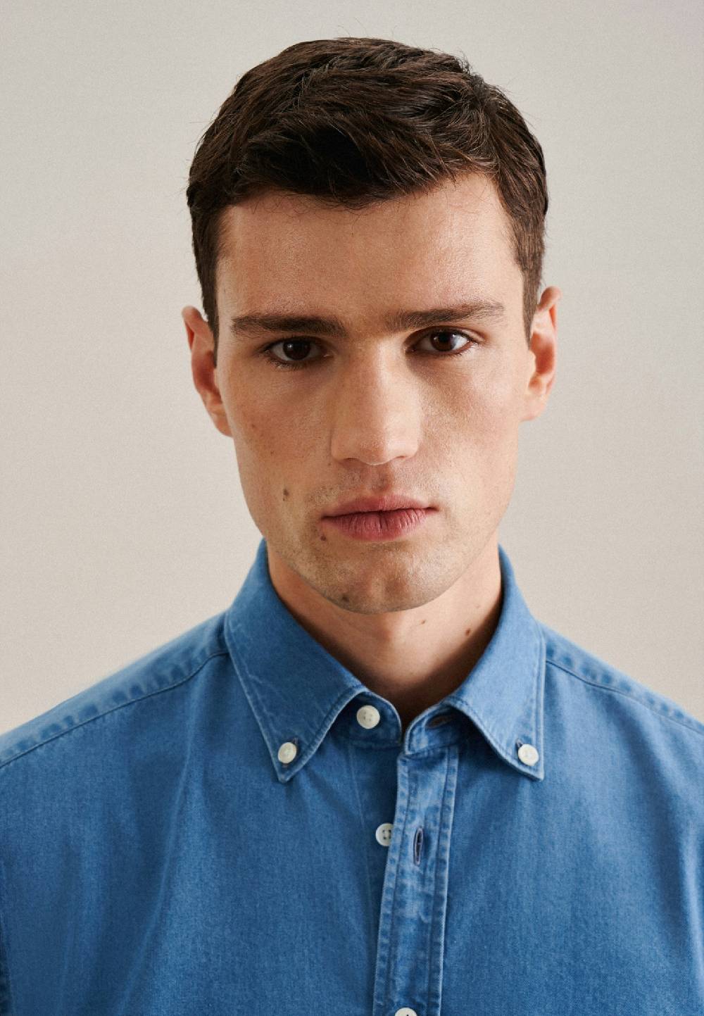 Studio Seidensticker Denim Casual Hemd in Regular mit Button-Down-Kragen Nur noch ein Tag übrig