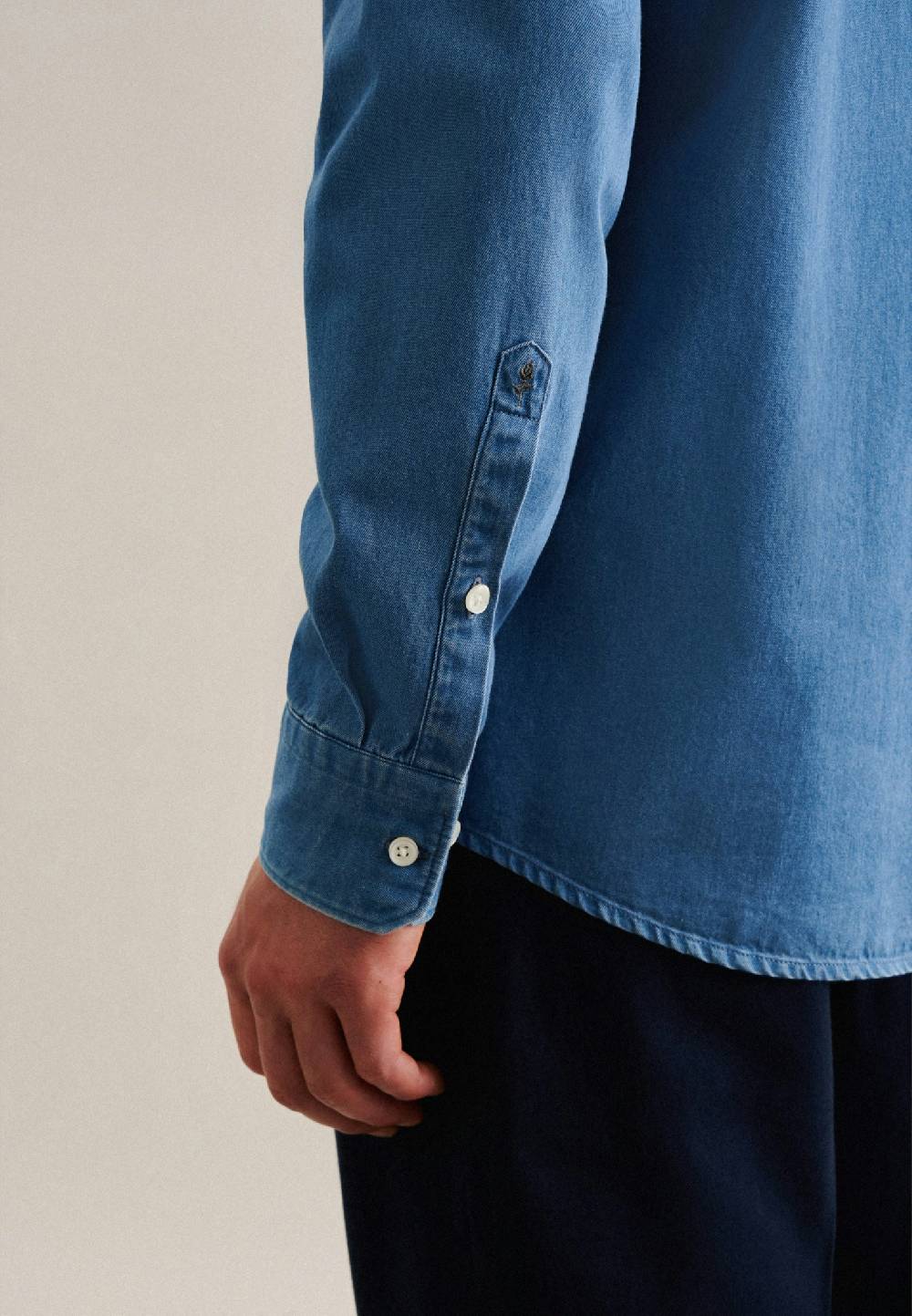 Studio Seidensticker Denim Casual Hemd in Regular mit Button-Down-Kragen Nur noch ein Tag übrig
