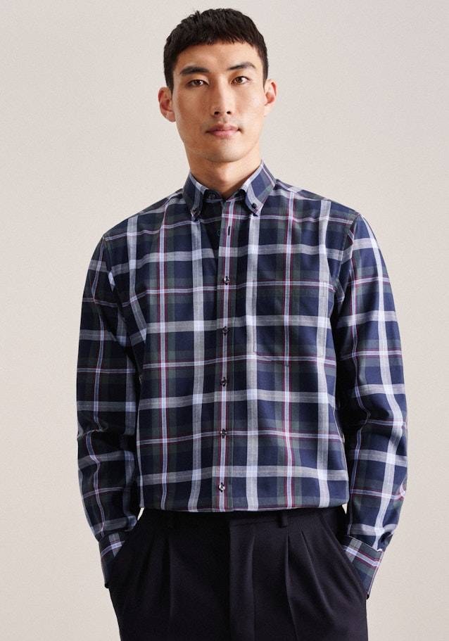 Studio Seidensticker Twill Flanellhemd in Regular mit Button-Down-Kragen Versandkostenfrei