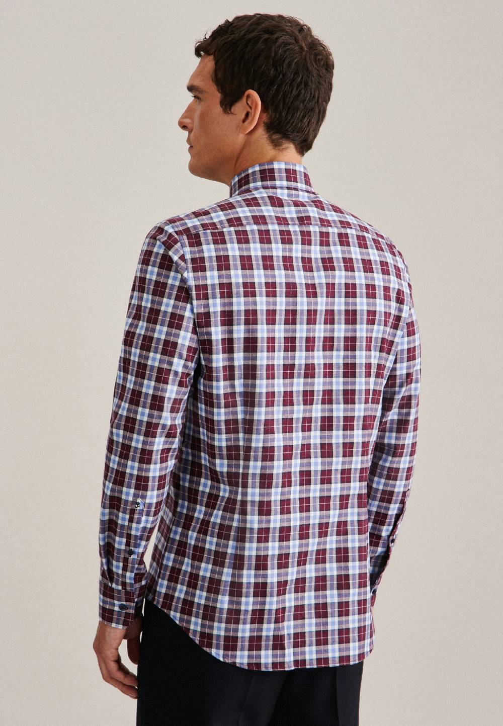 Studio Seidensticker Twill Flanellhemd in Slim mit Button-Down-Kragen Super Sparpreis