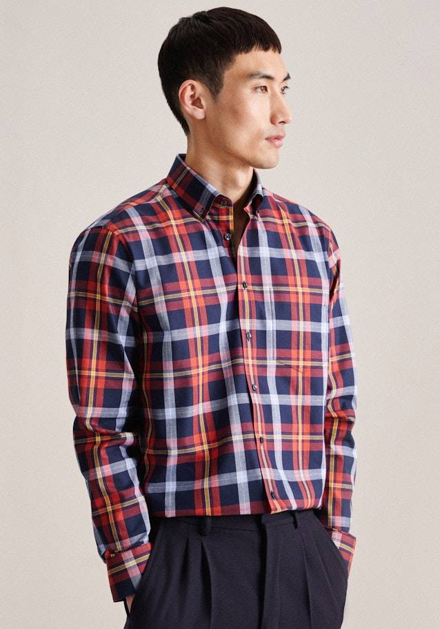 Studio Seidensticker Twill Flanellhemd in Regular mit Button-Down-Kragen Wochenangebot