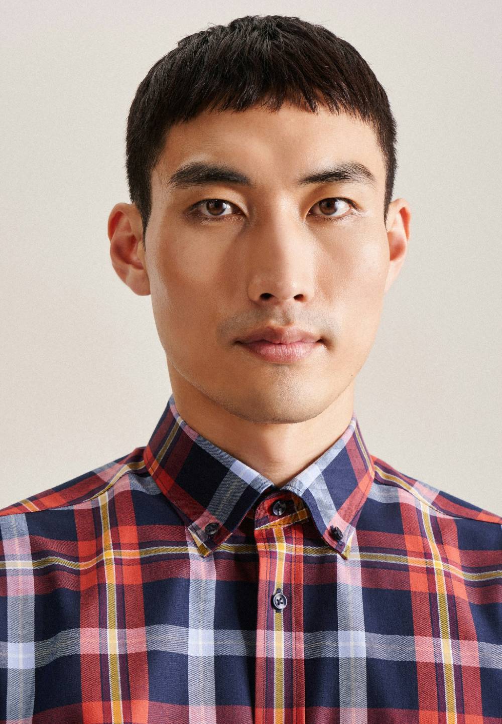 Studio Seidensticker Twill Flanellhemd in Regular mit Button-Down-Kragen Wochenangebot