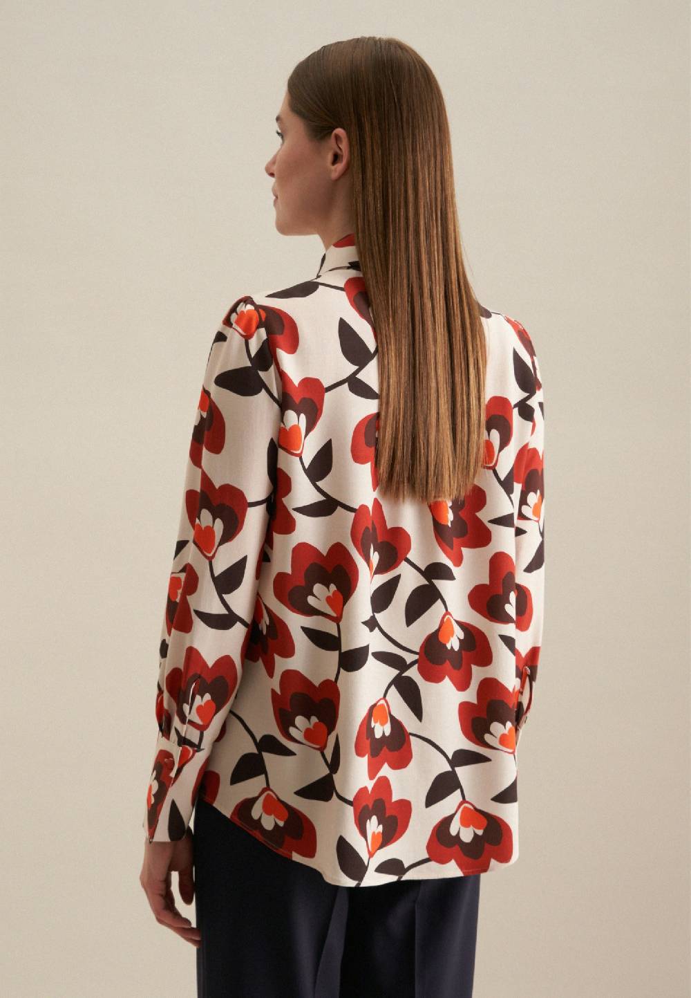 Studio Seidensticker Krepp Hemdbluse Speichern exportieren