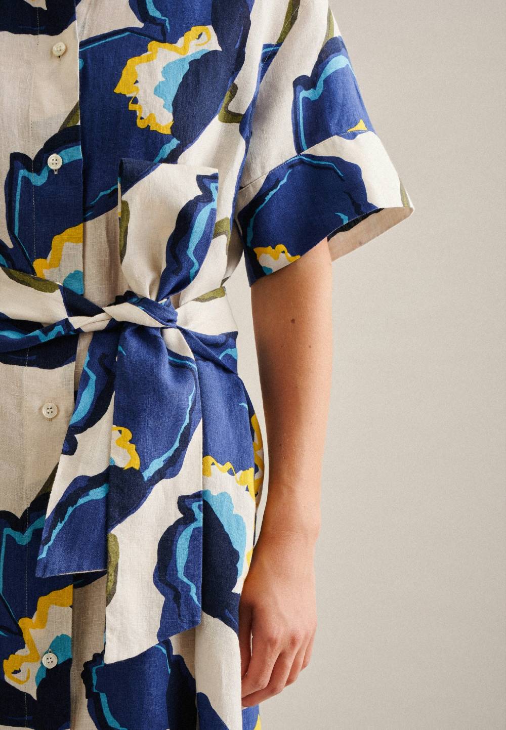 Studio Seidensticker Leinen Midi Kleid Fabrik Onlineshop