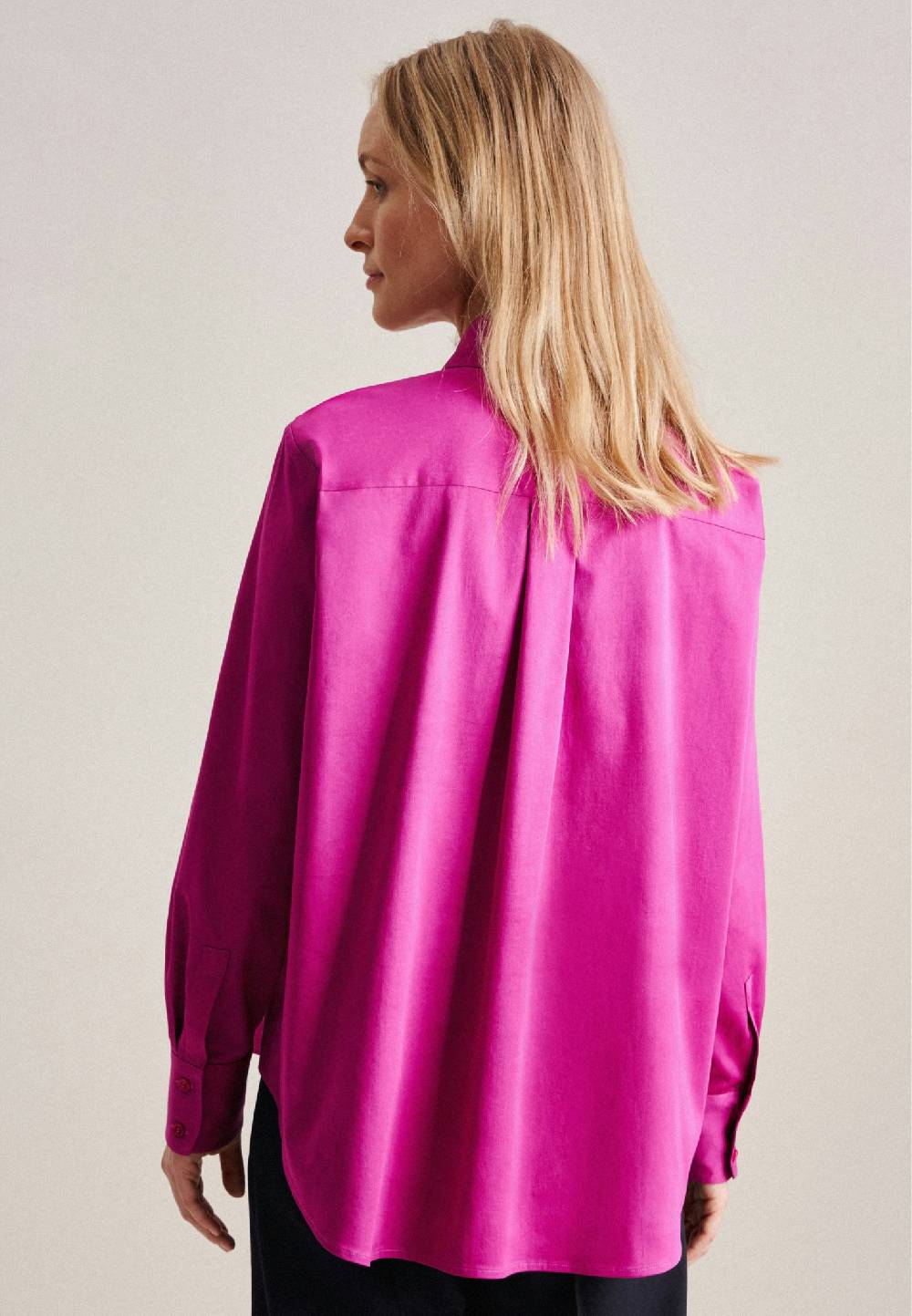 Studio Seidensticker Langarm Satin Hemdbluse Valentinstagsangebot