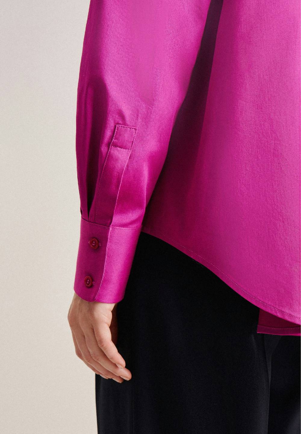 Studio Seidensticker Langarm Satin Hemdbluse Valentinstagsangebot