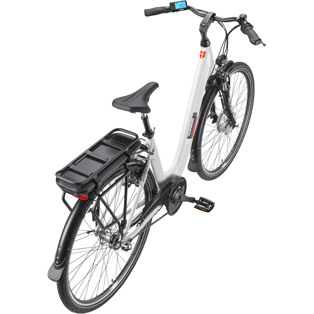 Telefunken E-Bike »Multitalent RC835« 3 Gang Shimano Frontmotor 250 W (28 Zoll Straßenzulassung ca. 100 km Reichweite) Pedelec Elektrofahrrad für Herren u. Damen tiefer Einstieg Cityrad auf Rechnung kaufen Black Friday