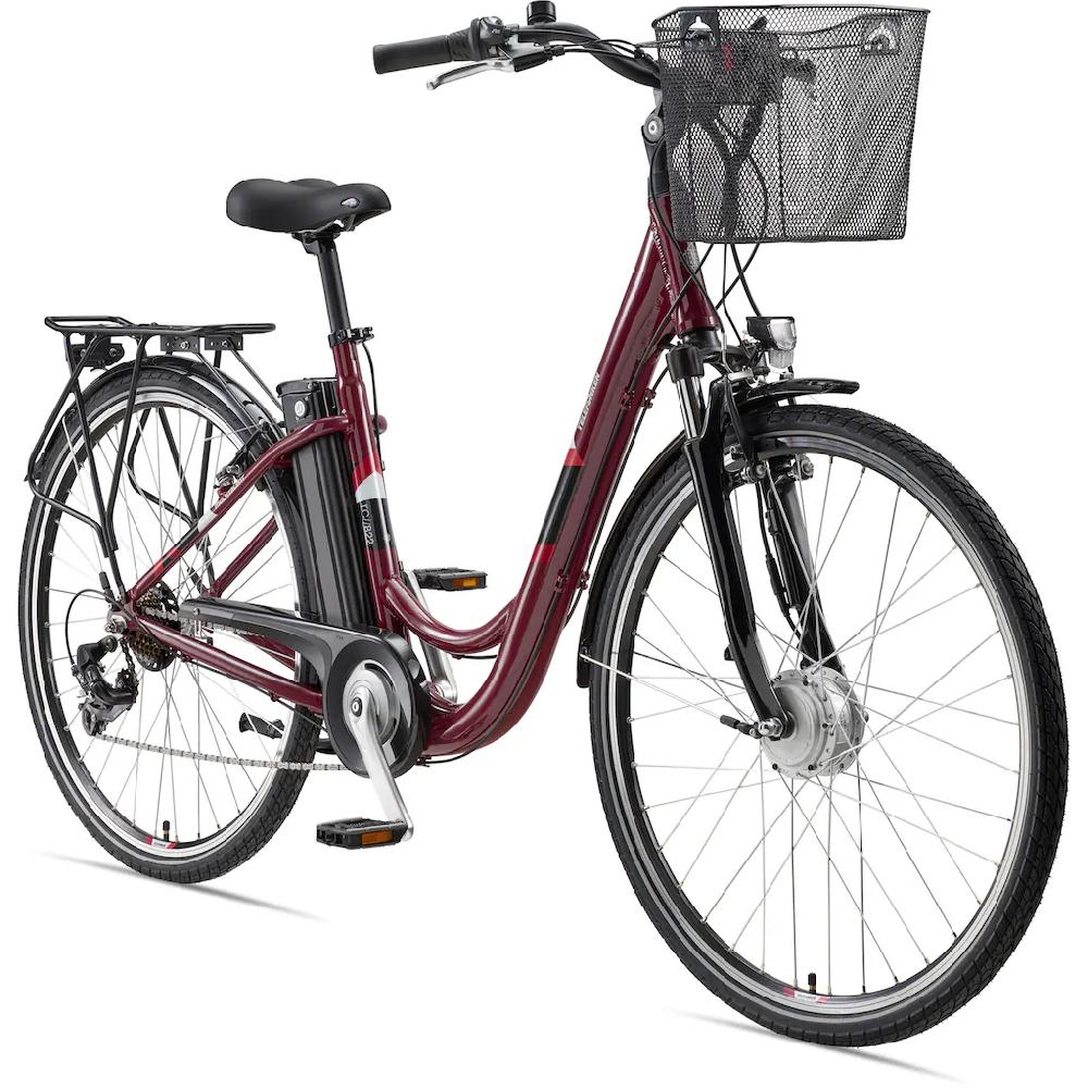 Telefunken E-Bike »Multitalent RC822« 7 Gang Shimano Tourney Frontmotor 250 W (ca. 100 km Reichweite-2 V-Bremsen-Beleuchtung-Straßenzulassung) City Elektrofahrrad Damen Herren 28 Zoll 36 V 374 Wh Akku Pedelec auf Rechnung Weihnachtsangebot