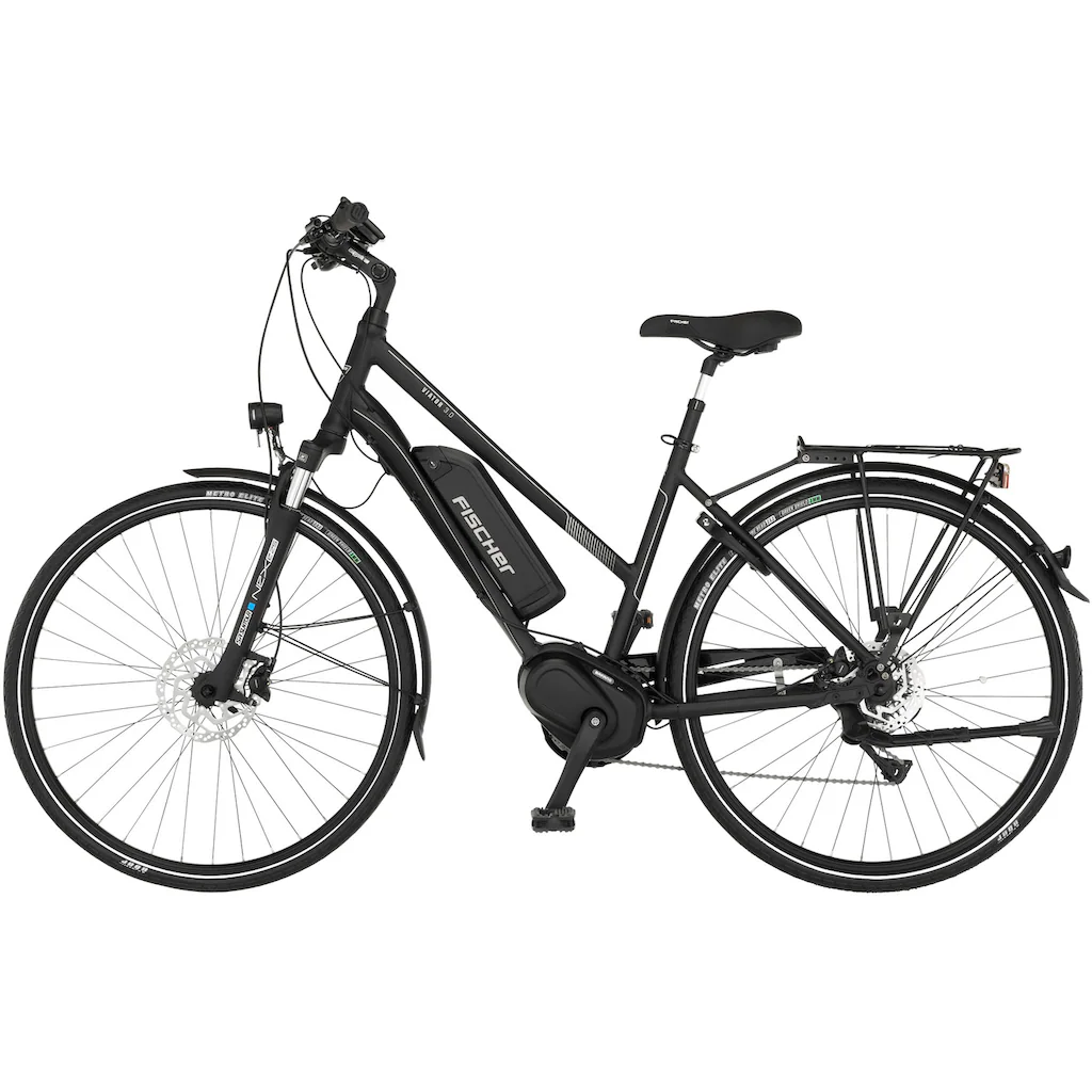 FISCHER Fahrrad E-Bike »VIATOR 3.0 Damen 49« 8 Gang Shimano Acera Mittelmotor 250 W (mit Faltschloss) Pedelec Elektrofahrrad für Damen u. Herren Trekkingrad Blitzangebot