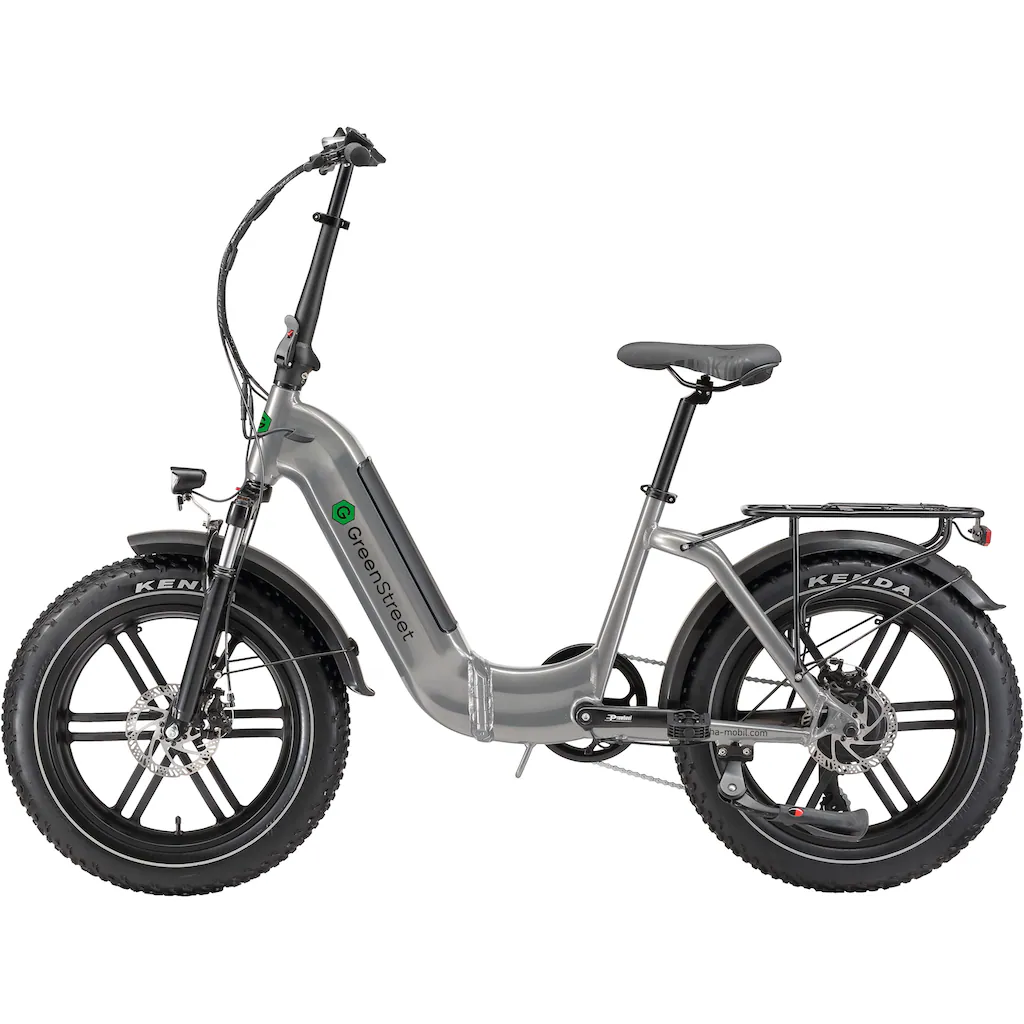 GreenStreet E-Bike »Tiefeinsteiger Klapprad GS5« 7 Gang Shimano Heckmotor 250 W (Set 2 tlg. mit Akku-Ladegeräte Fat Tires) Pedelec Elektrofahrrad für Damen u. Herren Klapprad auf Rechnung bestellen Bestseller