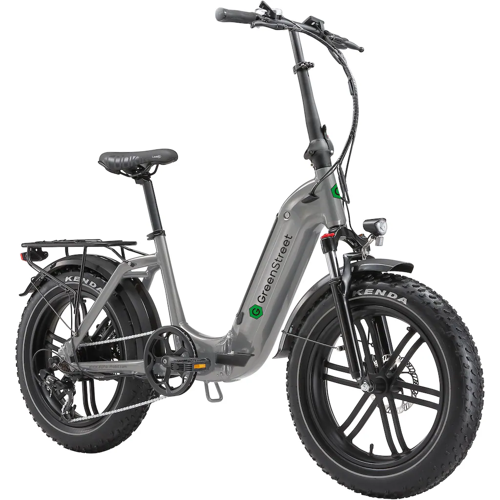 GreenStreet E-Bike »Tiefeinsteiger Klapprad GS5« 7 Gang Shimano Heckmotor 250 W (Set 2 tlg. mit Akku-Ladegeräte Fat Tires) Pedelec Elektrofahrrad für Damen u. Herren Klapprad auf Rechnung bestellen Bestseller
